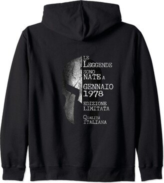 January 1978 - Italian Birthday Le Leggende Sono Nate a Gennaio 1978 Zip Hoodie