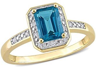London Blue Topaz Collection 14K 1.26 Ct. Tw. Diamond & Topaz Ring