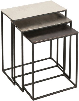 Manisa Set of 3 Metallic Nesting Tables