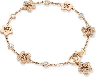 Boodles Rose Gold And Diamond Blossom Charm Bracelet