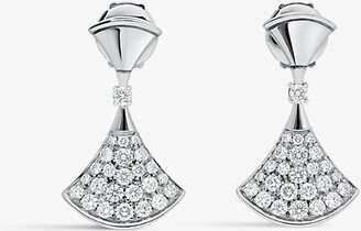 Womens White Gold Divas' Dream 18ct White-gold and 0.94ct Diamond Earrings