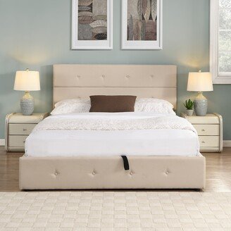 GEROJO Queen Size Upholstered Platform Bed with Storage-AA