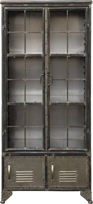 Metal Cabinet with 3 Shelves & 4 Doors