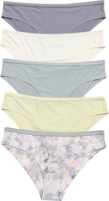 5-Pack Assorted Bonded High Cut Brazilian Briefs