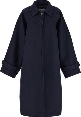 Single-Breast Wool Coat-AA