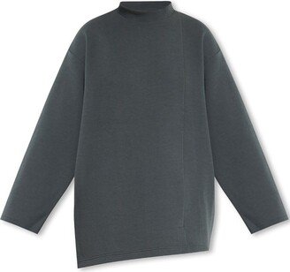 Natural Spacer Asymmetric Crewneck Sweatshirt