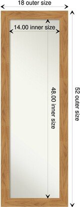 Non-Beveled Wood Full Length On The Door Mirror - Carlisle Frame - Outer Size: 18 x 52 in