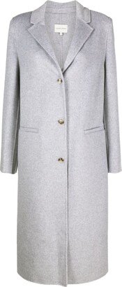 Mill single-breasted wool-blend coat