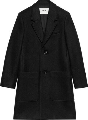 Single-Breasted Wool Coat-BX