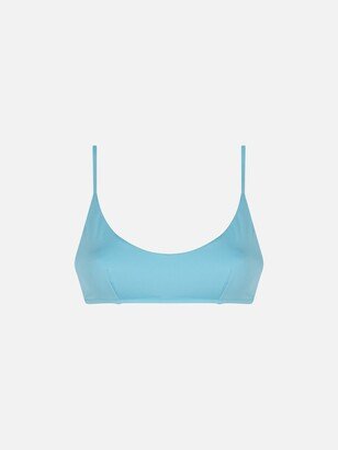 Woman Light Blue Bralette Swimsuit