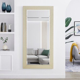 Home Imports Emporium Brenda Glam Beaded Framed Leaner Mirror Beaded Full Length Mirror Wooden Frame Bathroom Mirror 66