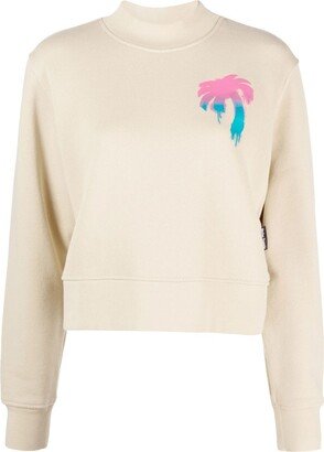 Graphic-Print Long-Sleeve Sweatshirt-AA