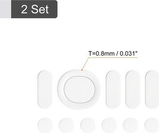 Unique Bargains Rounded Curved Mouse Feet 0.8mm w Paper for G304 Mouse White 11Pcs/2 Set