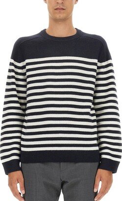 Striped Crewneck Knit Sweater