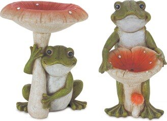 Garden Frog with Mushroom