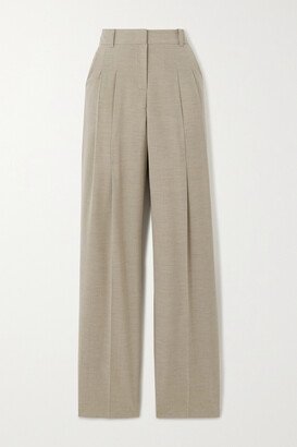 The Frankie Shop - Gelso Pleated Tencel Lyocell-blend Straight-leg Pants - Neutrals