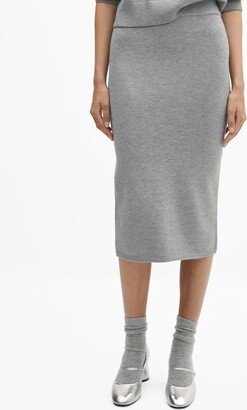 Women's Ribbed Midi Skirt