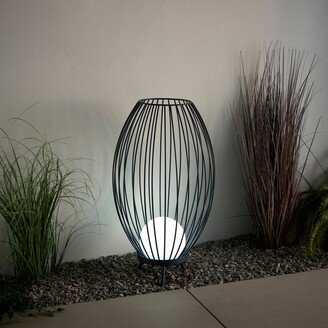 Dunelm Lanesra Outdoor Integrated LED Portable Floor Lamp Charcoal