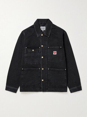 Nash Logo-Appliquéd Stone-Washed Denim Jacket-AA