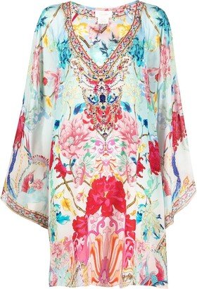 Graphic-Print Kaftan Dress