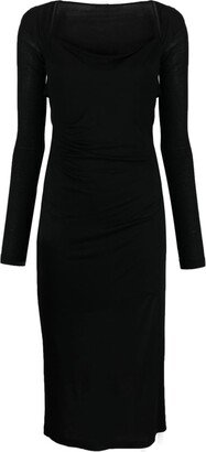 Scala open-back midi-dress