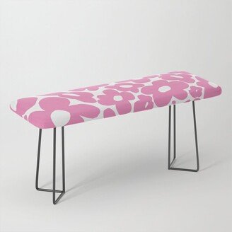 60s 70s Hippy Flowers Pink Benches