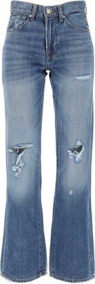 Rami Straight-Leg Distressed Jeans