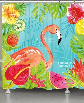 Tutti Fruity Flamingo Shower Curtain