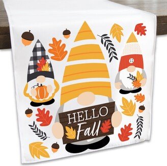 Big Dot Of Happiness Fall Gnomes - Autumn Party Tabletop Decor - Cloth Table Runner - 13 x 70 inches