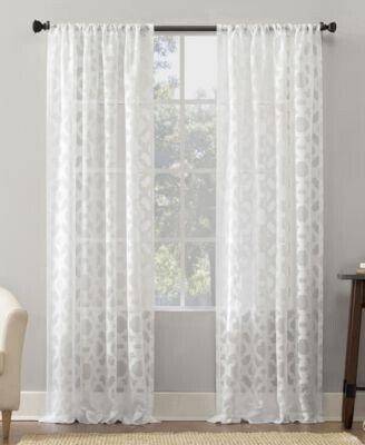 No. 918 Yvette Trellis Jacquard Sheer Curtain Collection