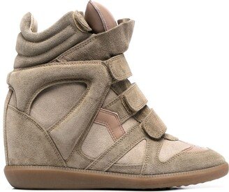 Bekett high-top wedge sneakers