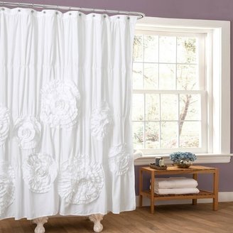 Serena Flower Texture Shower Curtain