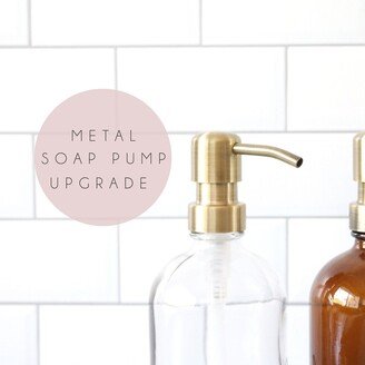 One Brass Metal Soap Dispenser Pump Upgrade | Farmhouse Kitchen Modern Industrial Decor