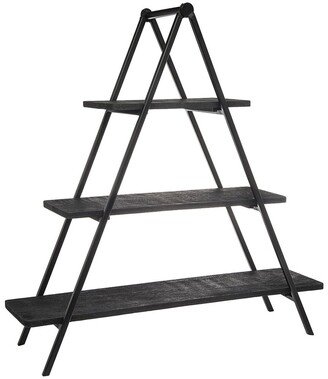 Noir Wood 3 Tier Stand