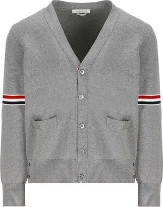 4-Bar Stripe V-Neck Cardigan