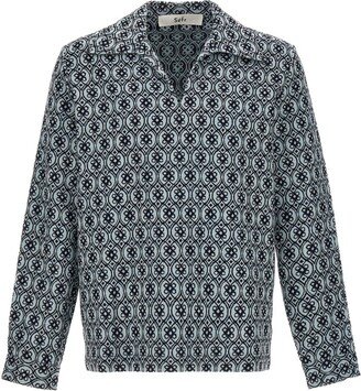 Louis Graphic Printed V-Neck Jumper