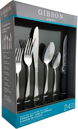 Home Trillium Plus 24 Piece Stainless Steel Flatware Set with 4 Steak Knives