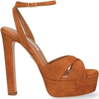 Crossover Strap Platform Sandals-AA