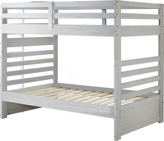 MyBedNow Everest Twin-over-Twin Solid Wood Bunk Bed with Ladder