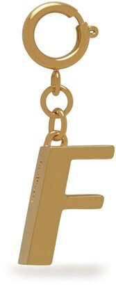 Alphabet Brass Keyring - F