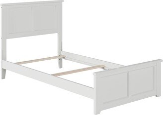 AFI Madison Twin XL Platform Bed with Matching Footboard in White