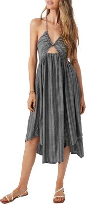 Gerri Cutout Stripe Cover-Up Dress