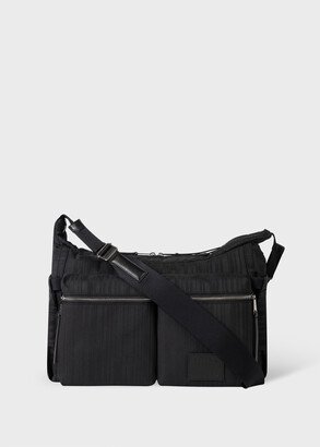 Black 'Shadow Stripe' Cross-Body Bag