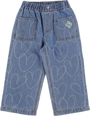 JELLYMALLOW Baggy cotton denim jeans