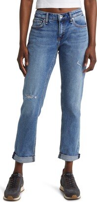 Dre Distressed Low Rise Slim Boyfriend Jeans