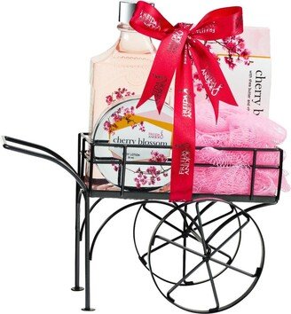 Freida and Joe Cherry Blossom Fragrance Bath & Body Spa Set in Wheelbarrow Caddie