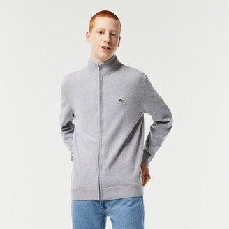 Men's High-Neck Organic Cotton Zip-Up Sweater