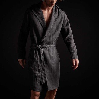 Linen Hooded Robe