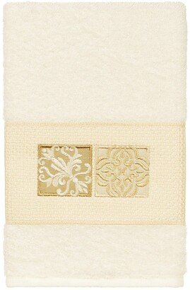 Vivian Embellished Hand Towel - Cream