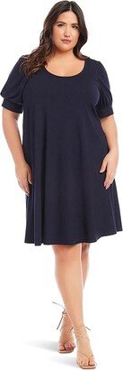 Size Erin A-Line Dress (Navy) Women's Dress